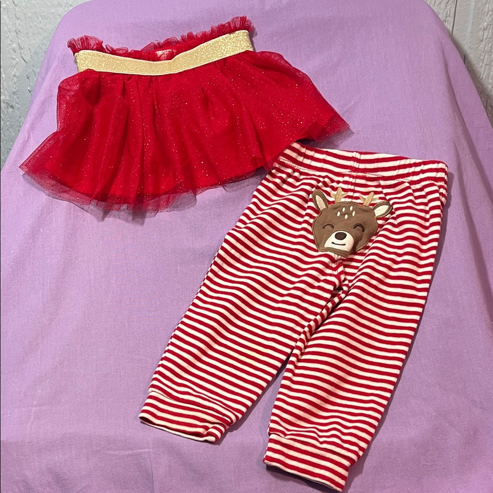 5 for $10 💜 Holiday Pants and Skirt Size 12 Months